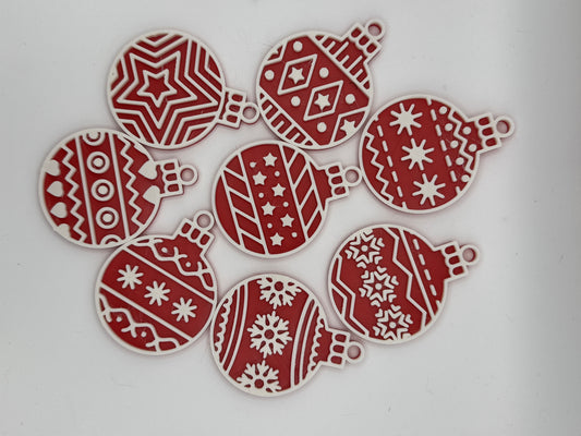 Sugar style snowflake ornaments